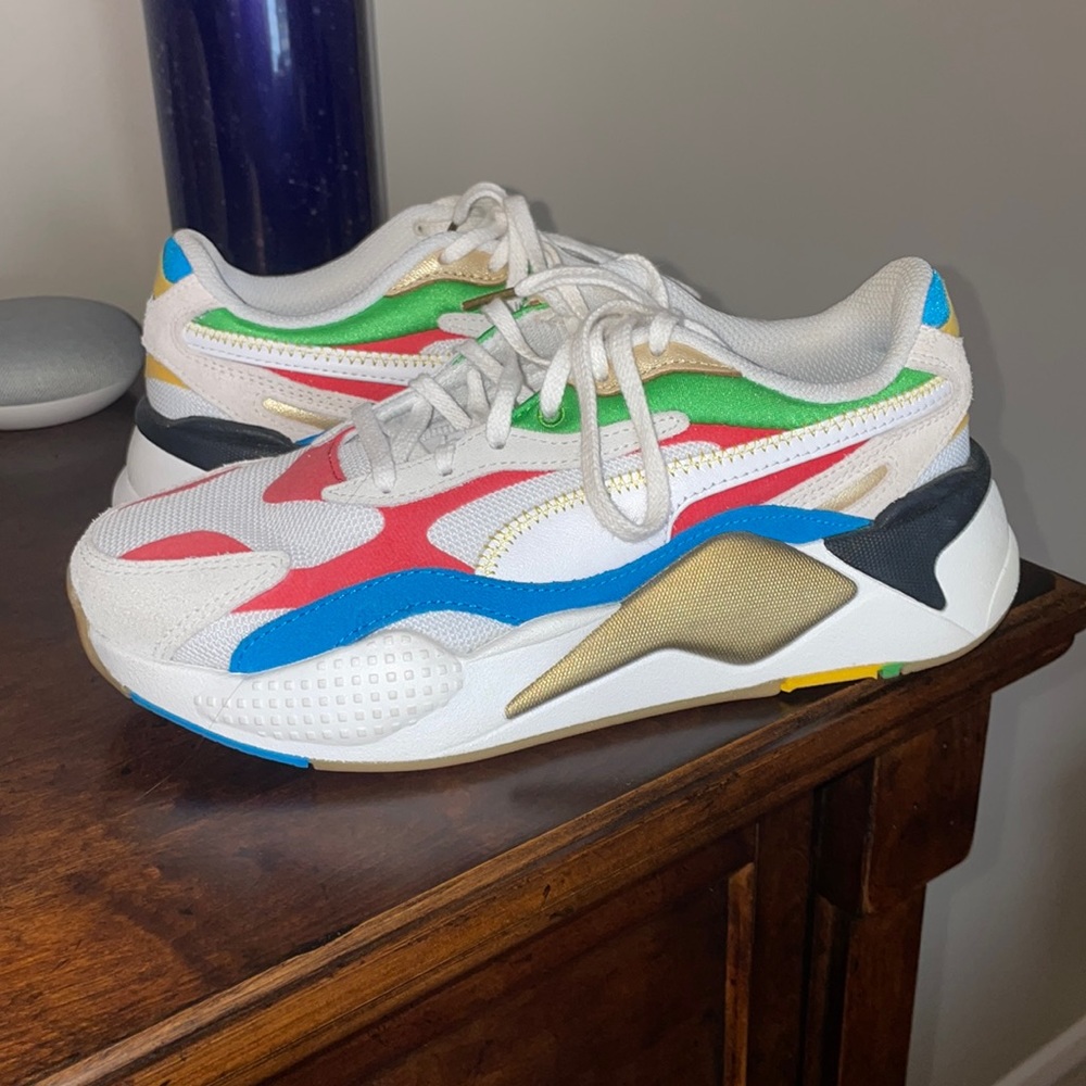 Puma colorful sneakers size 8 worn once